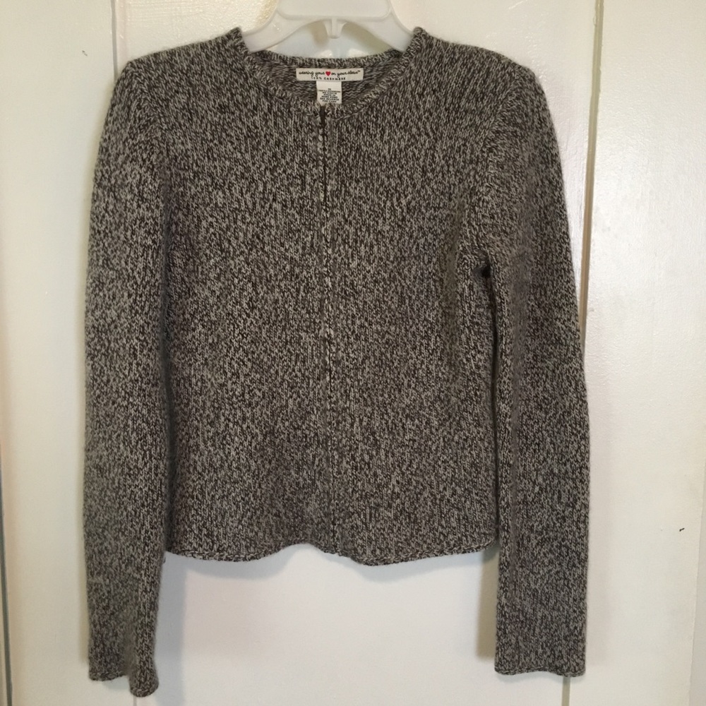 CASHMERE Wearing Your ❤️ On Your Sleeve Cardigan